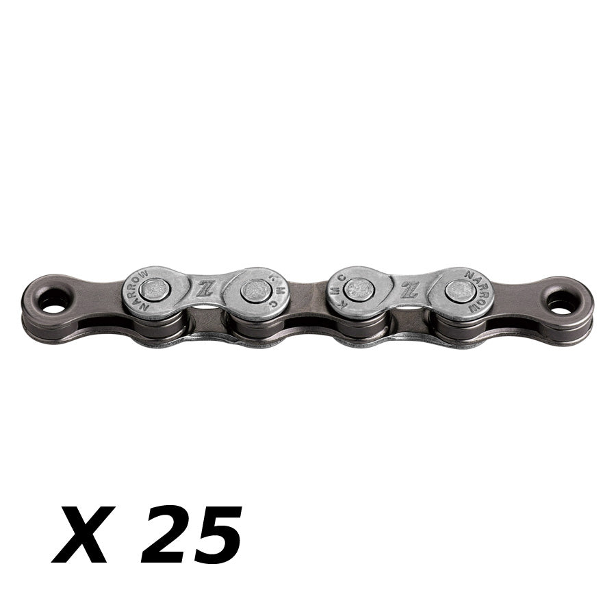 CHAINE VELO  8V. KMC Z8.3 ARGENT/GRIS 116M ATTACHE RAPIDE (X25)