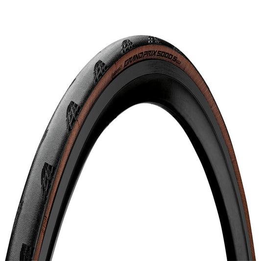 PNEU ROUTE 700X30C TS CONTINENTAL "GP 5000 S" TLR NOIR/MARRON (30-622)