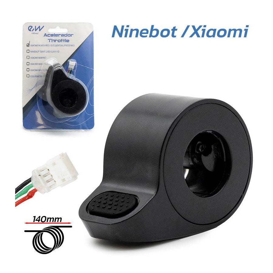 ACCELERATEUR POUR TROTTINETTE ELECTRIQUE NINEBOT ET XIAOMI NOIR - CONNECTEUR JST ZH