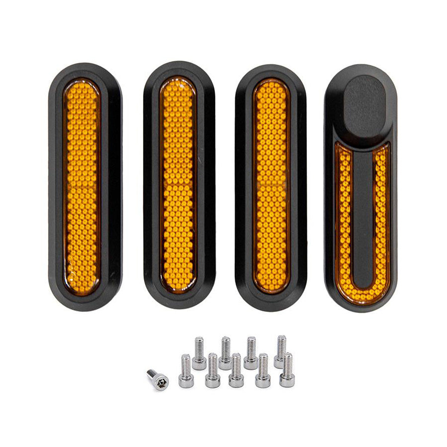 CATADIOPTRE NOIR AVEC REFLECTEUR JAUNE POUR TROTTINETTE ELECTRIQUE XIAOMI