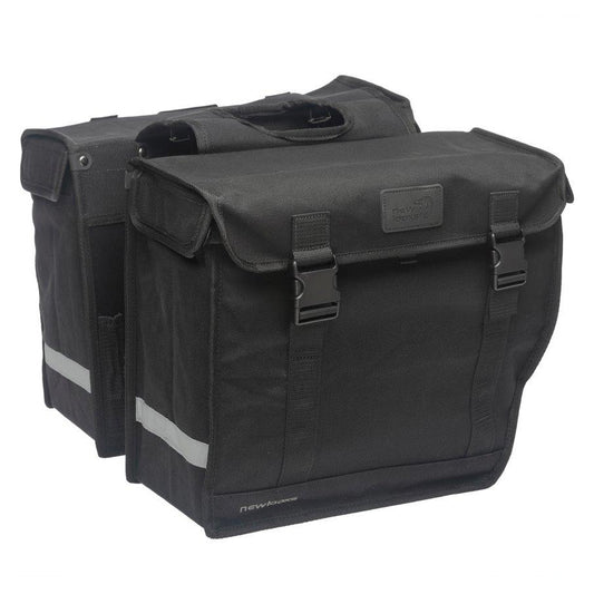 SACOCHE VELO PORTE BAGAGE A PONT NEWLOOXS BASIC CANVAS HYBRIDE NOIR - 46 LITRES - 390X330X