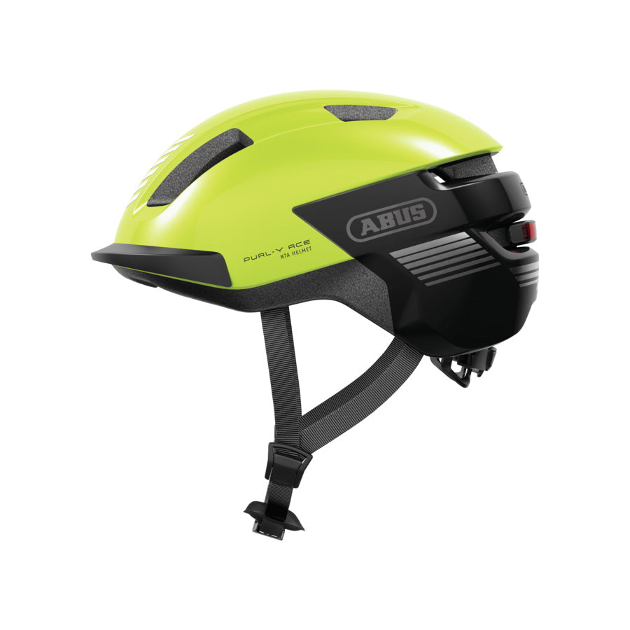 CASQUE URBAIN ABUS PURL-Y ACE JAUNEFLUO IN MOLD ECLAIRAGE REGLAGE OCCIPITAL T.S (51/55)