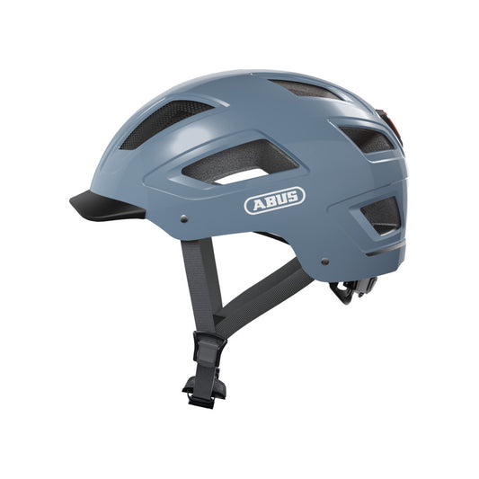 CASQUE URBAIN ABUS HYBAN 2.0 BLEU GLACIER ABS ECLAIRAGE INTEGRE REGLAGE OCCIPITAL T.L