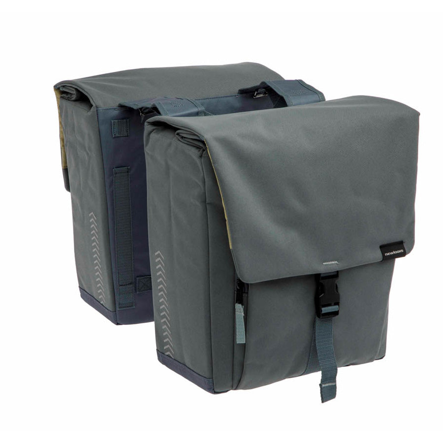 SACOCHE VELO PORTE BAGAGE A PONT NEWLOOXS TULUM DOUBLE GRIS DETACHABLE - 32 LITRES - 350x3