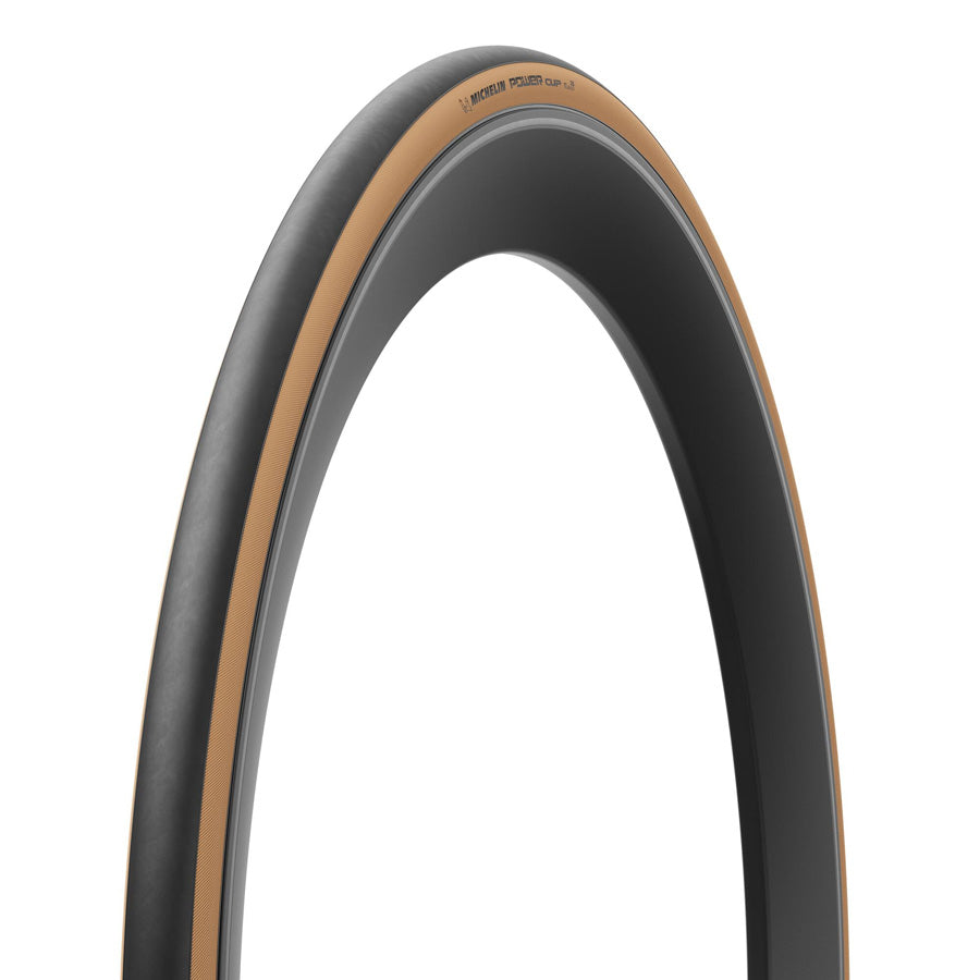 PNEU ROUTE 700X32C TS MICHELIN POWER CUP CLASSIC TLR NOIR/BEIGE (32-622)