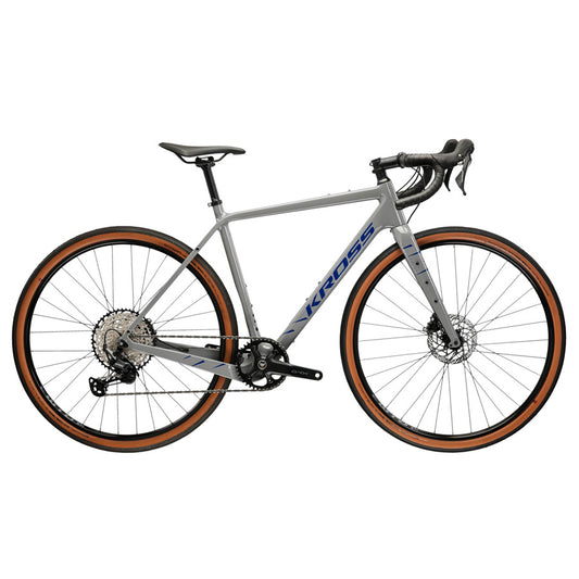 VELO GRAVEL 28" KROSS ESKER 7.0 TAILLE L (20") CARBONE GRIS/BLEU