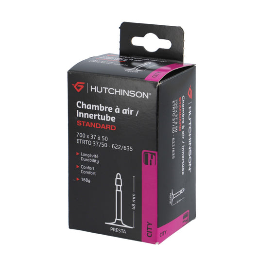 CHAMBRE A AIR VELO 700C (37/50-622/635) VP 48 MM HUTCHINSON STANDARD