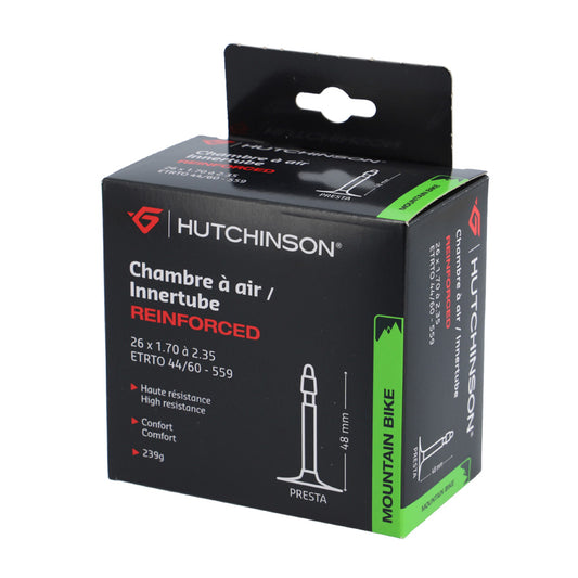 CHAMBRE A AIR VELO 26" X 1.70-2.35 (47/57-559) VP 48 MM HUTCHINSON KOLOSS RENFORCE