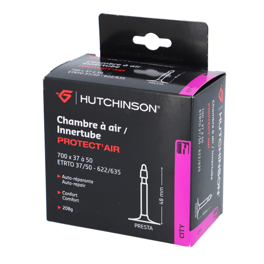 CHAMBRE A AIR VELO 700C (37/50-622) VP 48 MM HUTCHINSON PROTECT'AIR