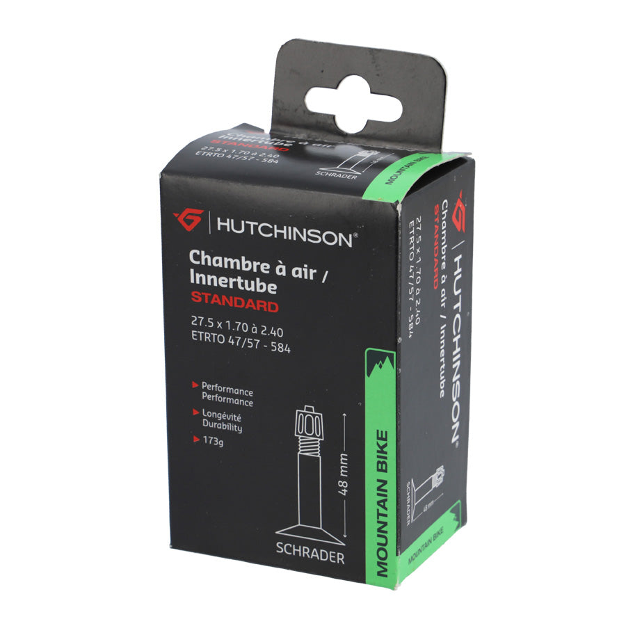 CHAMBRE A AIR VELO 27.5" X 1.70-2.35 (47/57-584) VS 48MM HUTCHINSON STANDARD