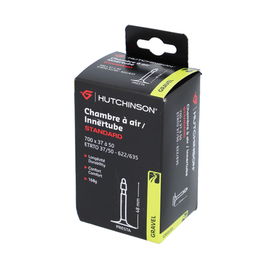 CHAMBRE A AIR VELO 700C (37/50-622) VP 48 MM HUTCHINSON STANDARD GRAVEL