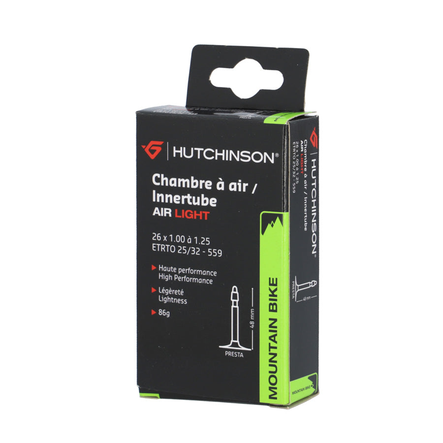 CHAMBRE A AIR VELO 26" X 1.00/1.25 (25/32-559) VP 48 MM HUTCHINSON AIR LIGHT