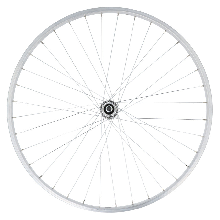 ROUE VELO URBAIN 650 X 35B AR ECROU AXE PLEIN JANTE ALU ARGENT MACH 1 M110 RL A VISSER 1V