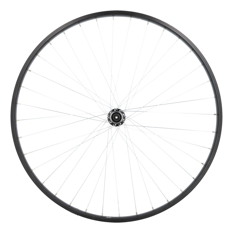 ROUE VTC 28" AV BLOCAGE JANTE NOIR MACH1 M110 MOYEU SHIMANO QC300 DISQUE CL 36T