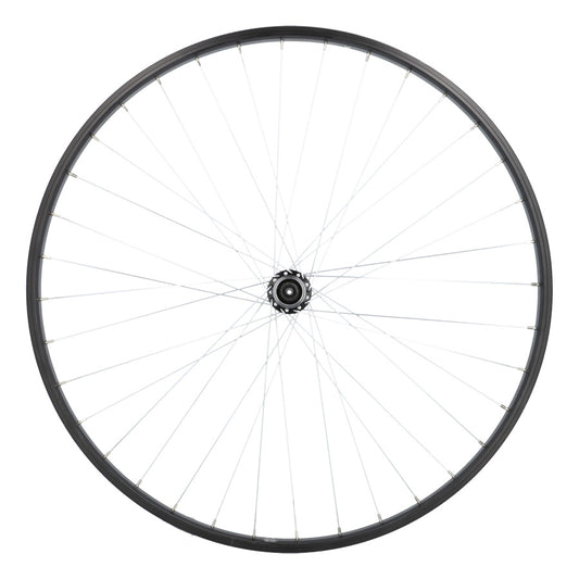 ROUE VTC 28" AV BLOCAGE JANTE NOIR MACH1 M110 MOYEU SHIMANO QC300 DISQUE CL 36T