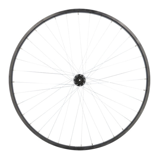 ROUE VTC 28" AR BLOCAGE K7 JANTE NOIR MACH1 M110 MOY. SHIMANO QC300 DISQUE CL 8/9/10/11V