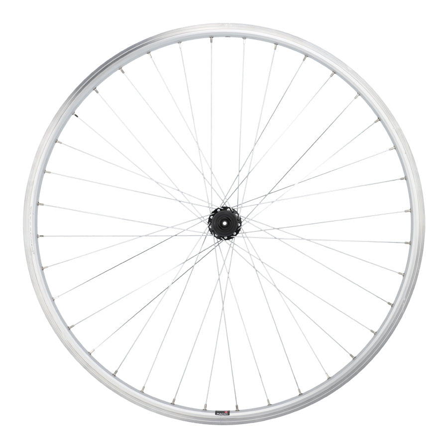 ROUE VTC 28" AV BLOCAGE JANTE ARGENT MACH1 M260 MOYEU SHIMANO QC300 DISQUE CL 36T