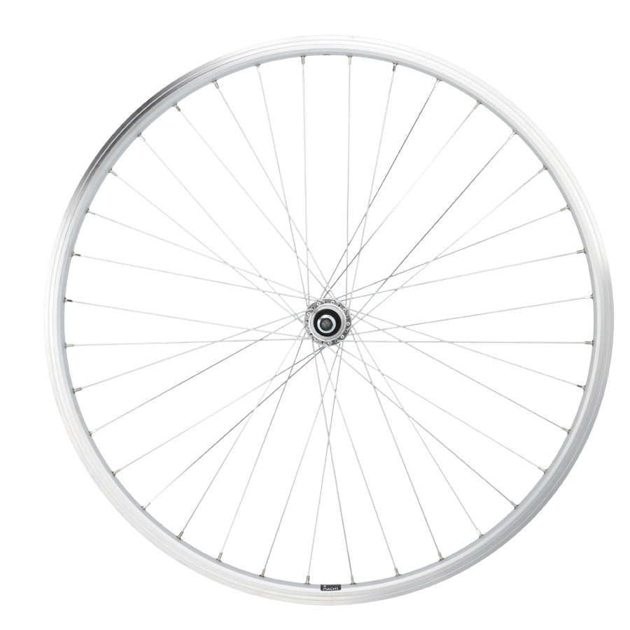 ROUE VTC 28" AR ECROU AXE PLEIN JANTE ARGENT MACH1 M260 MOY.VELOX URBAN A VISSER 5/6/7V