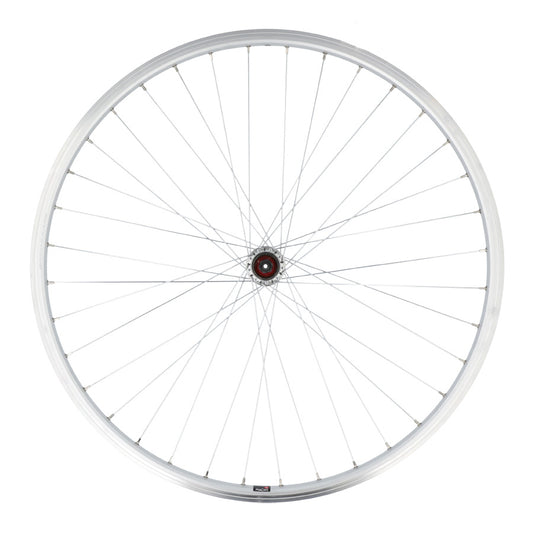 ROUE VTC 28" AR BLOCAGE K7 JANTE ARGENT MACH1 M260. MOY. VELOX URBAN V-BRAKE 9/10/11V 36T