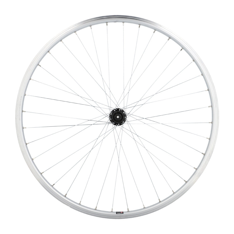 ROUE VTC 28" AR BLOCAGE K7 JANTE ARGENT MACH1 M260 MOY. SHIMANO QC300 DISQUE CL 9/10/11V