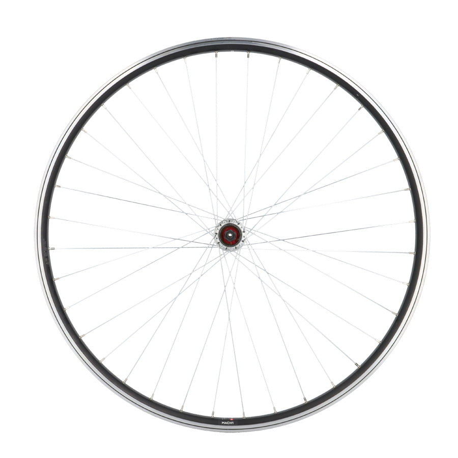 ROUE VTC 28" AR BLOCAGE K7 JANTE NOIR MACH1 M840. MOY. VELOX URBAN V-BRAKE 9/10/11V 36T