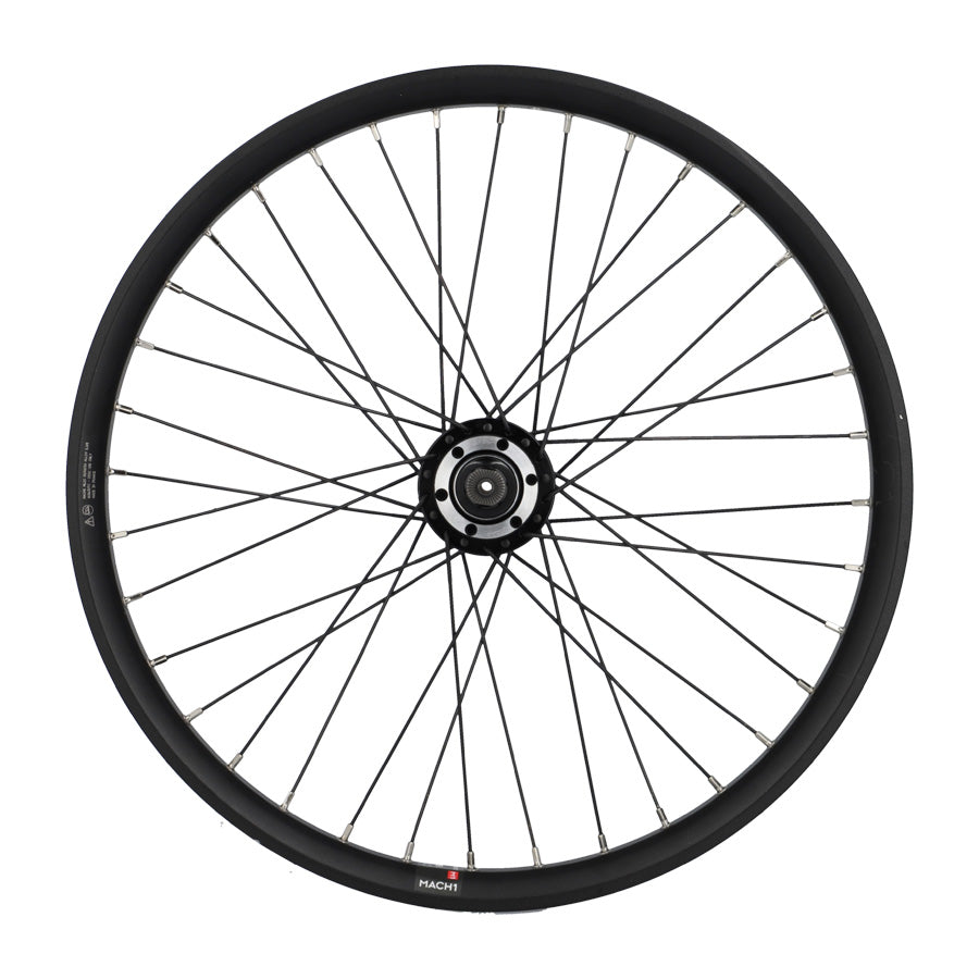 ROUE VELO E BIKE/VAE/CARGO 20" AV BLOCAGE JANTE NOIR MACH1 TRUCKY 30 MOY. VELOX DISQUE 6T