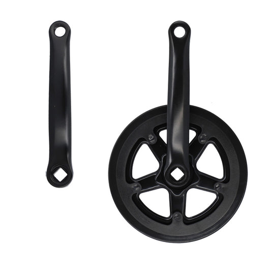 PEDALIER MONO CITY 38D L170 ACIER AXE CARRE DOUBLE FLASQUE NOIR (2.38 - 3/32")