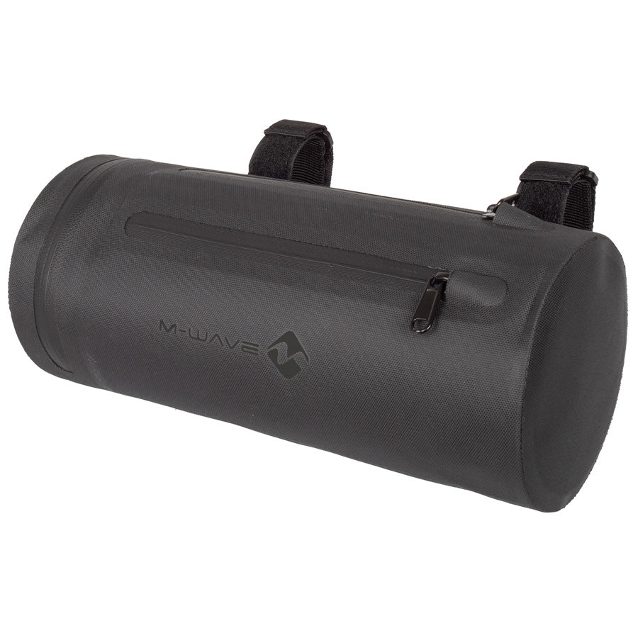 SACOCHE VELO CINTRE GRAVEL M WAVE ROUGH RIDE II S NOIR VOLUME 3L 100 % ETANCHE (DIAM 120X2