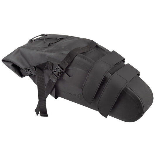 SACOCHE SELLE GRAVEL M WAVE ROUGH RIDE II L NOIR 12L 100 % ETANCHE (600X170X130MM)