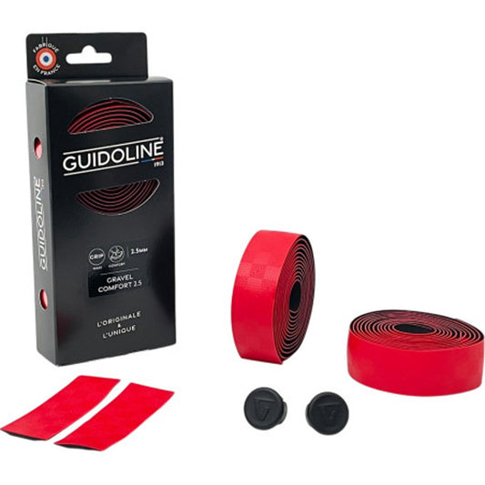 GUIDOLINE VELOX GRAVEL CONFORT ROUGE - EPAISSEUR 2.5MM