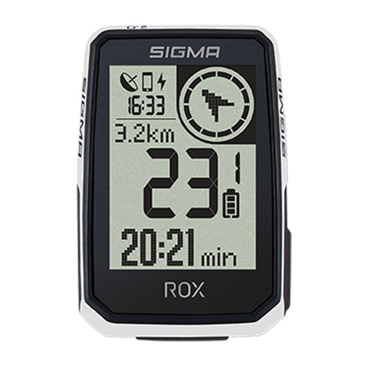 COMPTEUR VELO SANS FIL/GPS SIGMA ROX  2.0 ENDURANCE BLANC