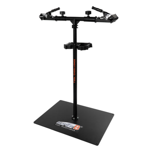 PIED D'ATELIER VELO SUPER B TB-WS41 DOUBLE PINCE AVEC TABLETTE (SANS PL