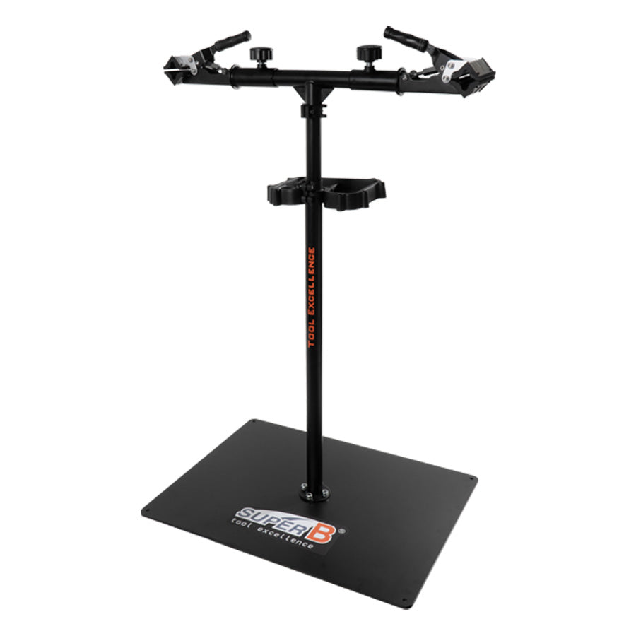 PIED D'ATELIER VELO SUPER B TB-WS41 DOUBLE PINCE AVEC TABLETTE (SANS PL