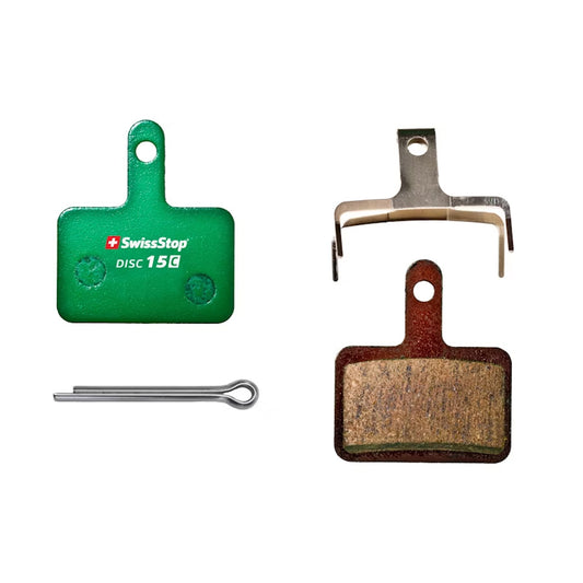 PLAQUETTE FREIN VTT 34 SWISSSTOP DISC 15C ORGANIQUE ADAPT. SHIMANO DEORE/TEKTRO/TRP/CLARKS