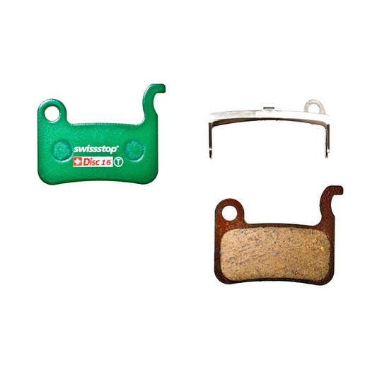 PLAQUETTE FREIN VTT 38 SWISSSTOP DISC 16C ORGANIQUE ADAPT. SHIMANO XTR/XT/SLX M975/775/665