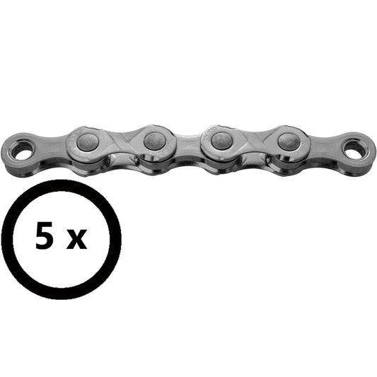 CHAINE VELO 11V. KMC E11 EPT ARGENT 136M ATTACHE RAPIDE ANTI ROUILLE (X5)