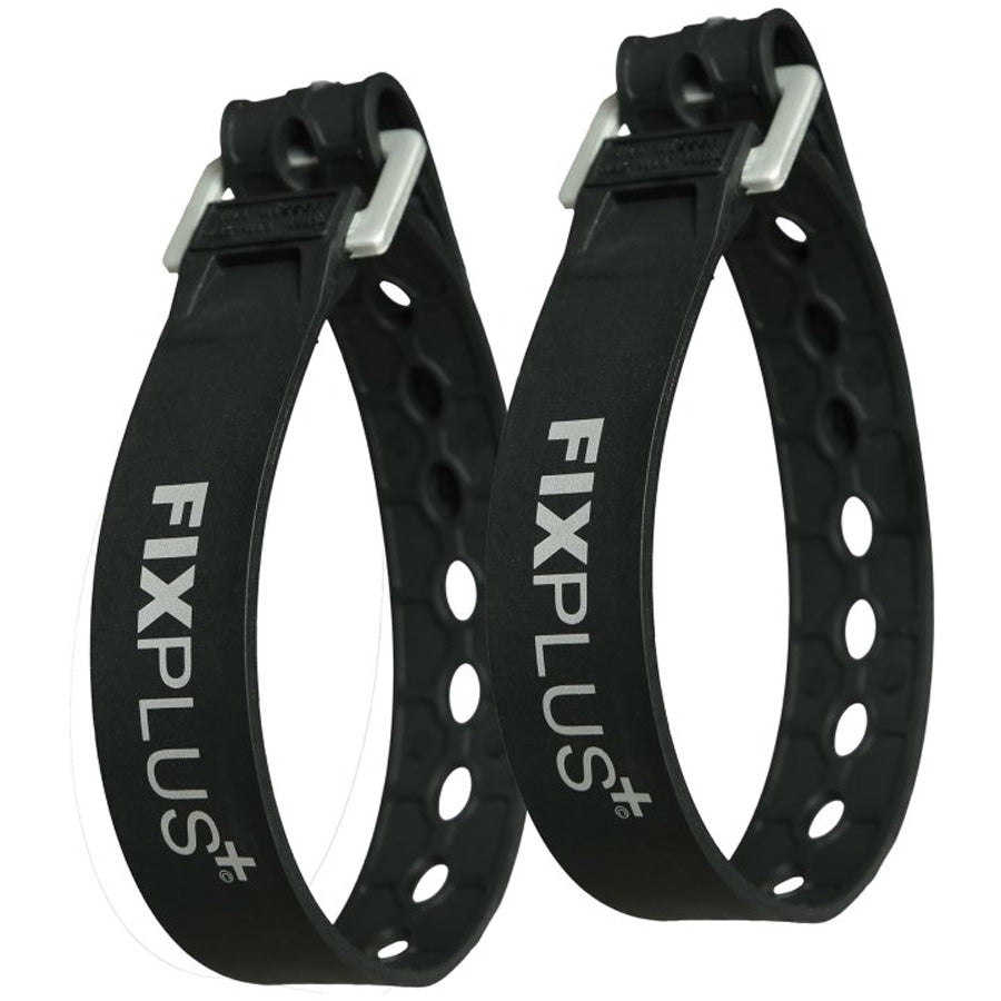 SANGLE DE SERRAGE FIXPLUS NANO SLIM FIT CAOUTCHOUC NOIR 23CM (X2)