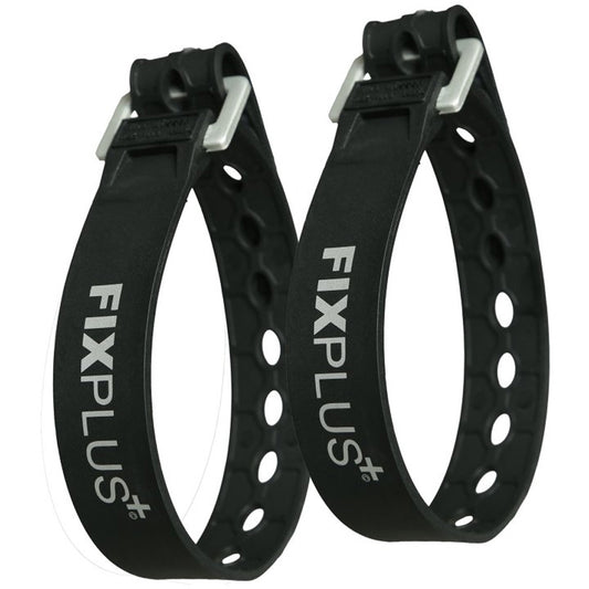 SANGLE DE SERRAGE FIXPLUS NANO SLIM FIT CAOUTCHOUC NOIR 23CM (X2)