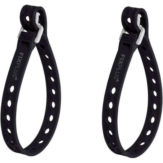 SANGLE DE SERRAGE FIXPLUS NANO SLIMFIT CAOUTCHOUC NOIR 40CM (X2)