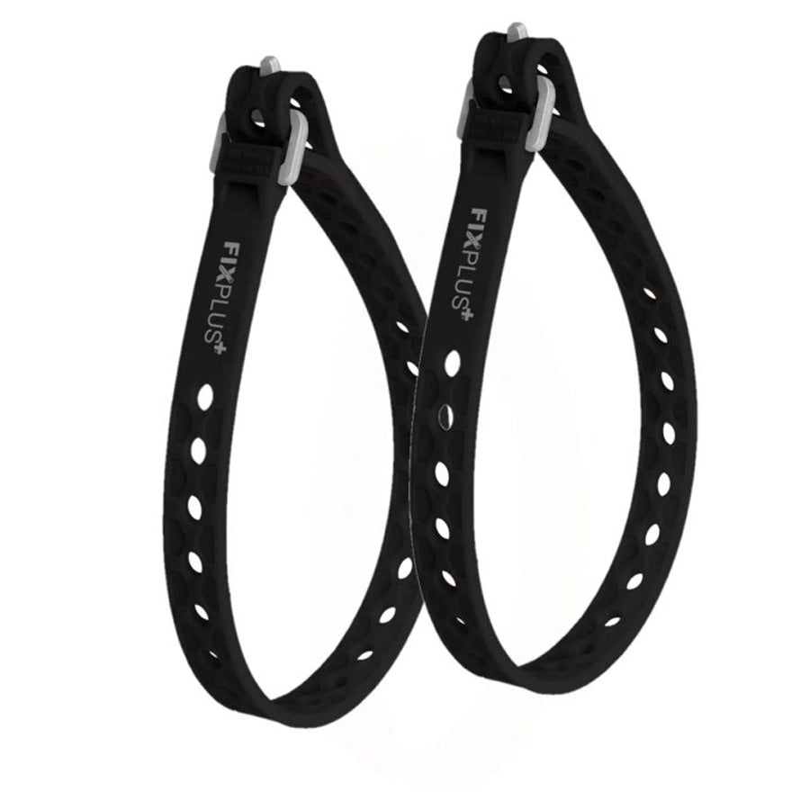 SANGLE DE SERRAGE FIXPLUS NANO SLIMFIT CAOUTCHOUC NOIR 30CM (X2)