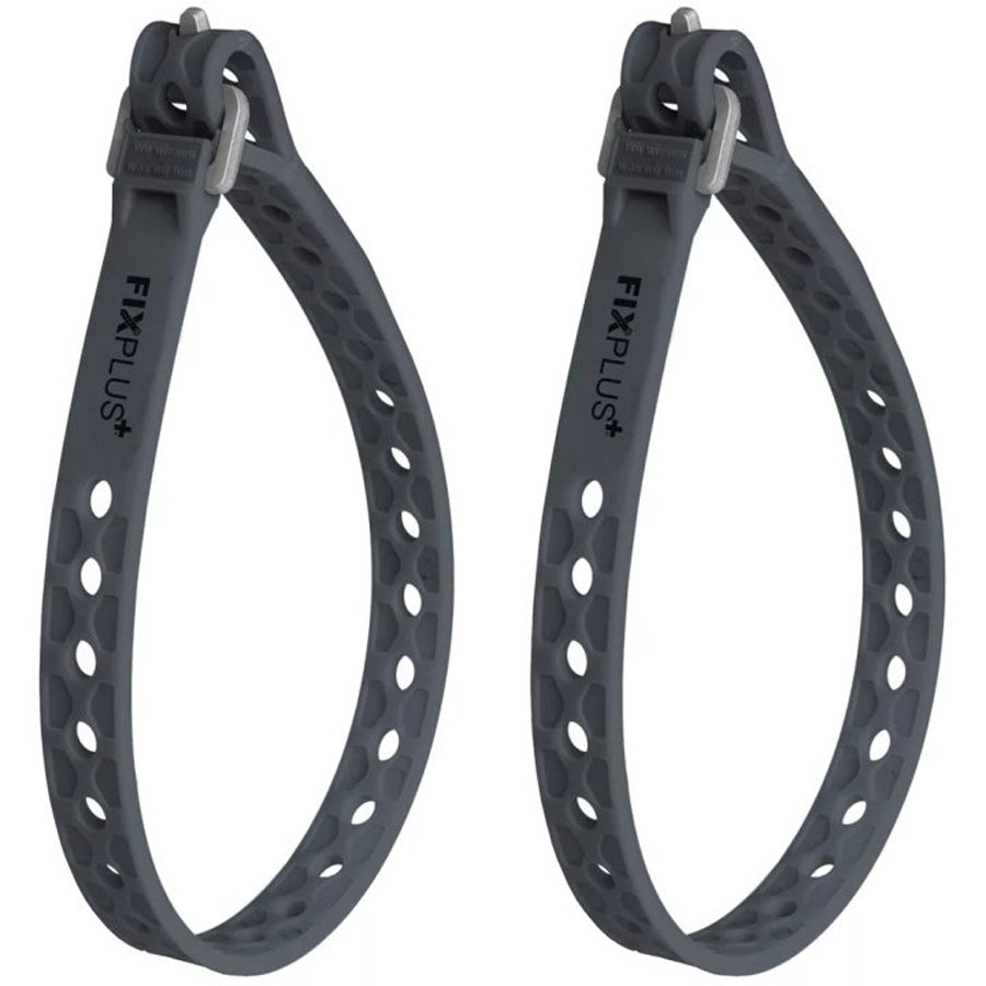 SANGLE DE SERRAGE FIXPLUS NANO SLIMFIT CAOUTCHOUC GRIS FONCE 30CM (X2 )