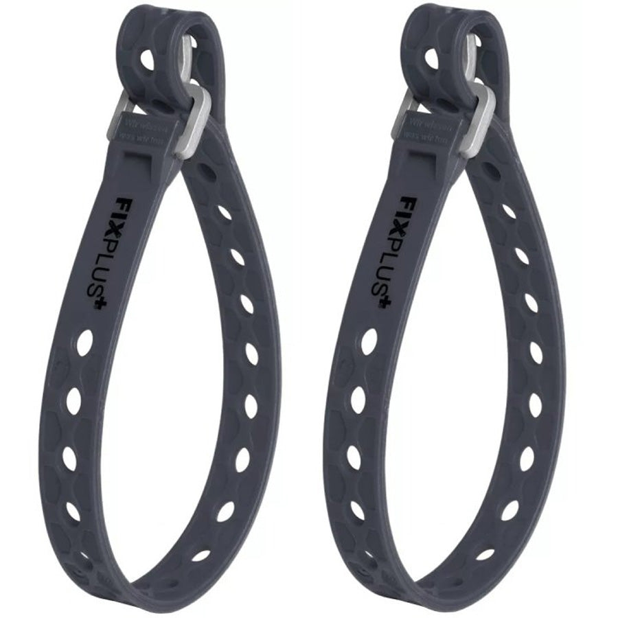 SANGLE DE SERRAGE FIXPLUS NANO SLIMFIT CAOUTCHOUC GRIS FONCE 40CM (X2 )