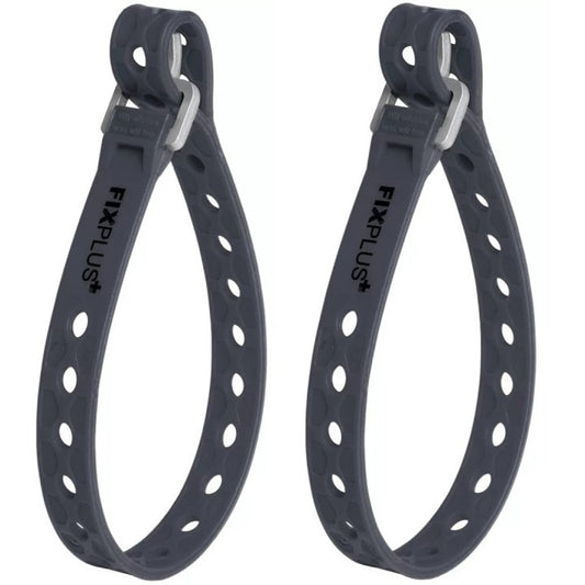 SANGLE DE SERRAGE FIXPLUS NANO SLIMFIT CAOUTCHOUC GRIS FONCE 40CM (X2 )