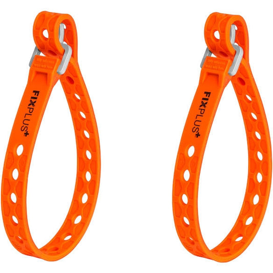SANGLE DE SERRAGE FIXPLUS NANO SLIMFIT CAOUTCHOUC ORANGE 40CM (X2)