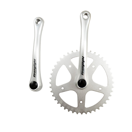 PEDALIER MONO CITY 44D L170 STRONG 55S ALU ARGENT (2.38 - 3/32")
